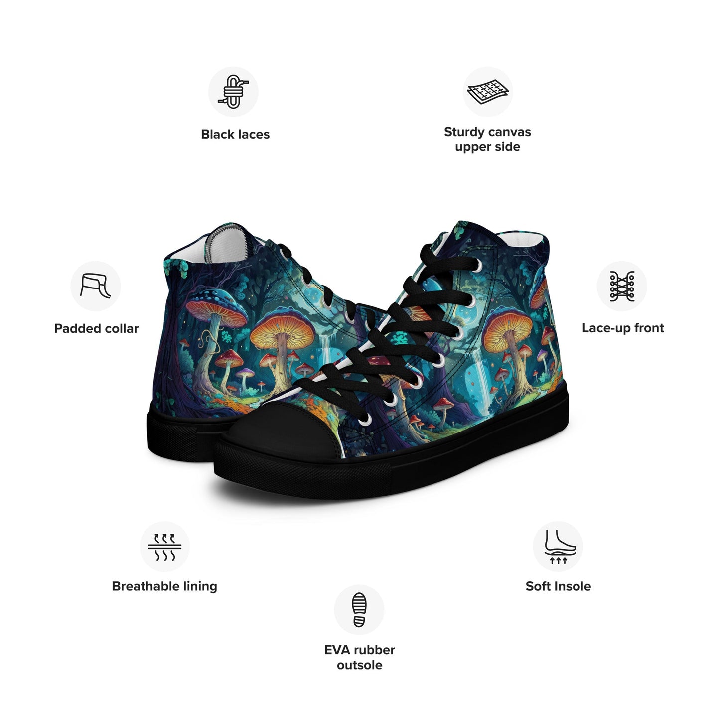 Unisex high top canvas shoes - LucyKay store
