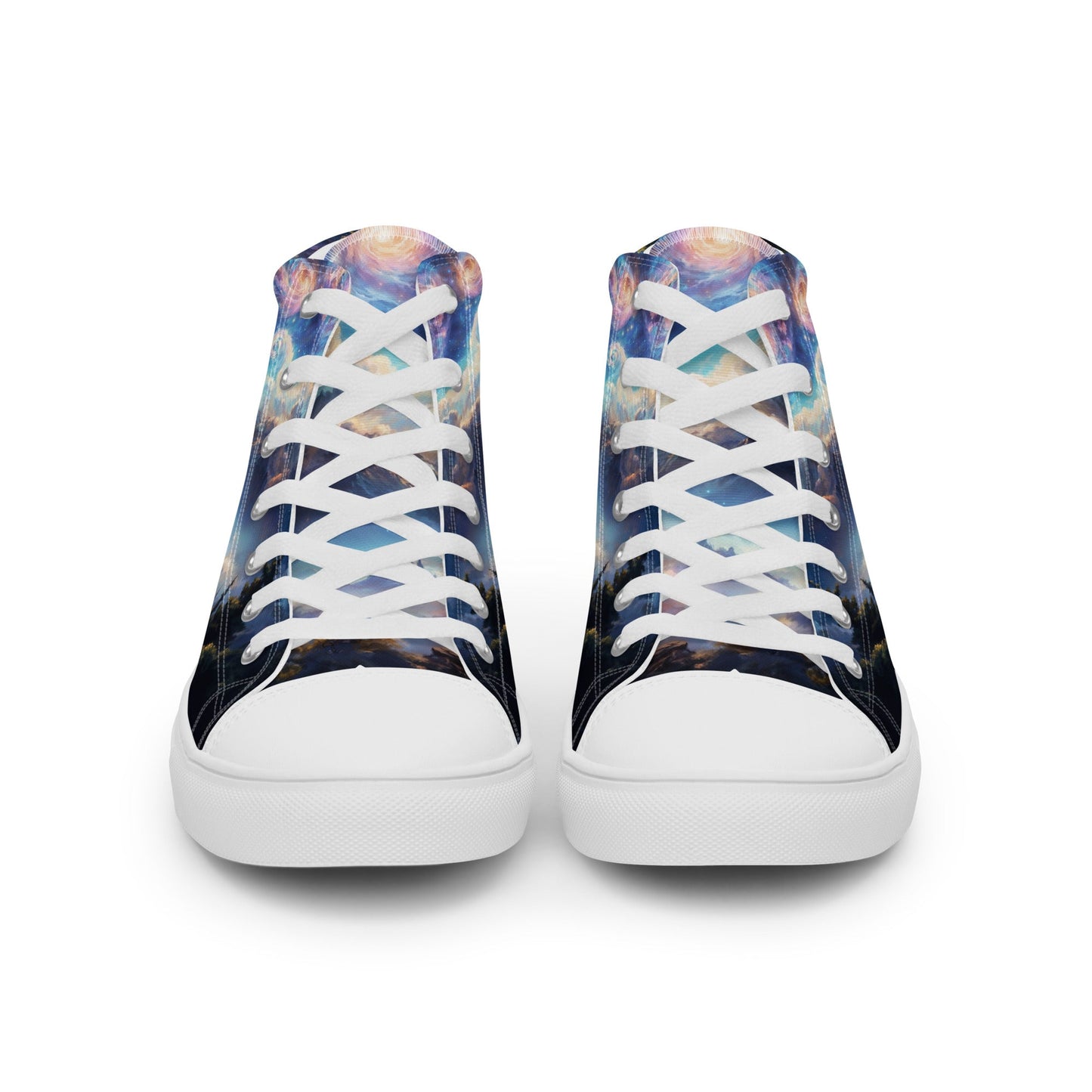 Unisex high top canvas shoes - A Starry Night Adventure - LucyKay store