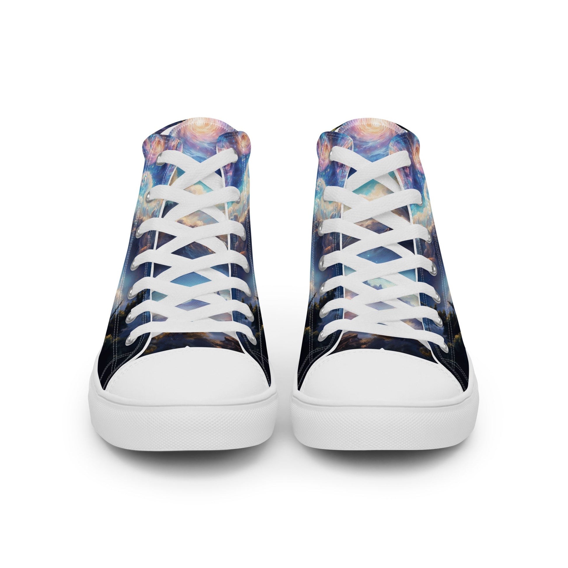 Unisex high top canvas shoes - A Starry Night Adventure - LucyKay store