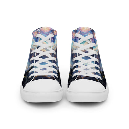 Unisex high top canvas shoes - A Starry Night Adventure - LucyKay store