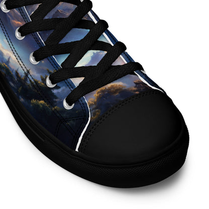 Unisex high top canvas shoes - A Starry Night Adventure - LucyKay store