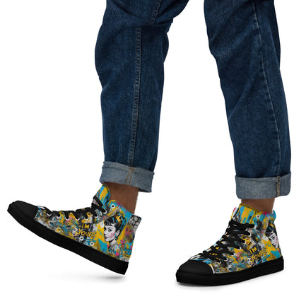 Unisex high top canvas shoes - Audrey Hepburn - LucyKay store