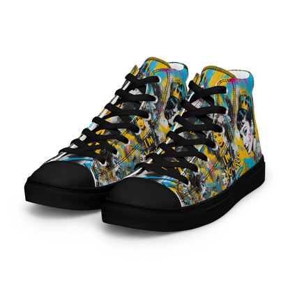 Unisex high top canvas shoes - Audrey Hepburn - LucyKay store