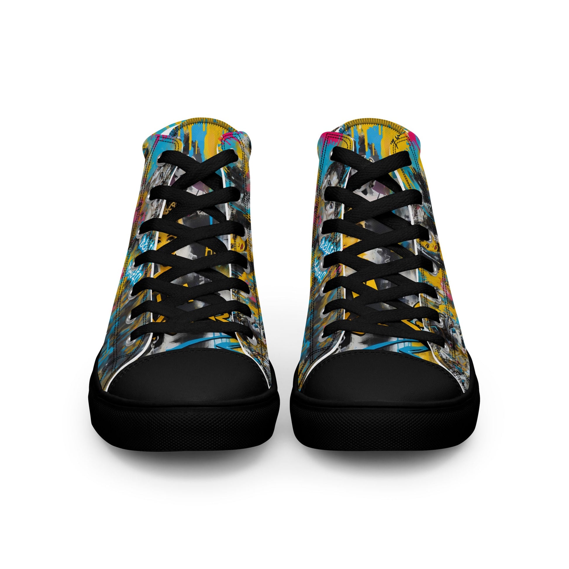 Unisex high top canvas shoes - Audrey Hepburn - LucyKay store