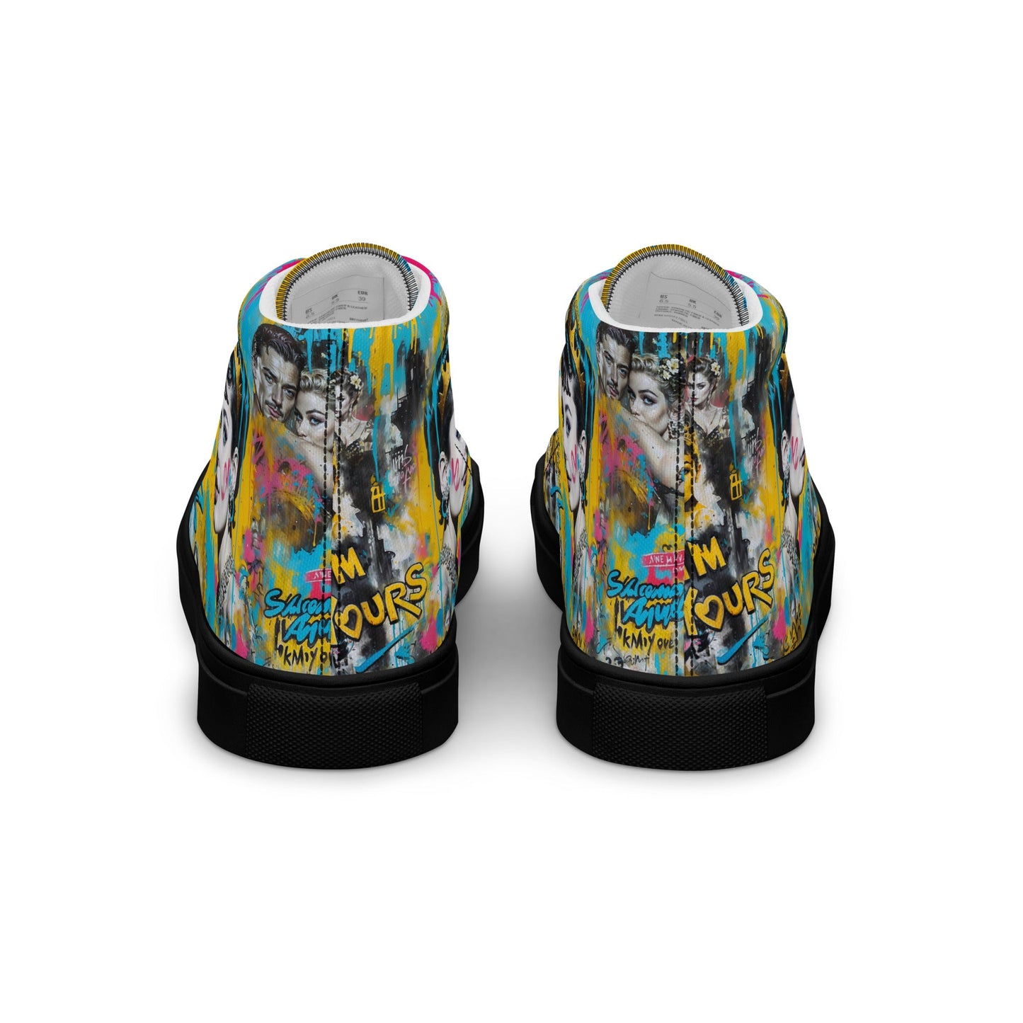 Unisex high top canvas shoes - Audrey Hepburn - LucyKay store