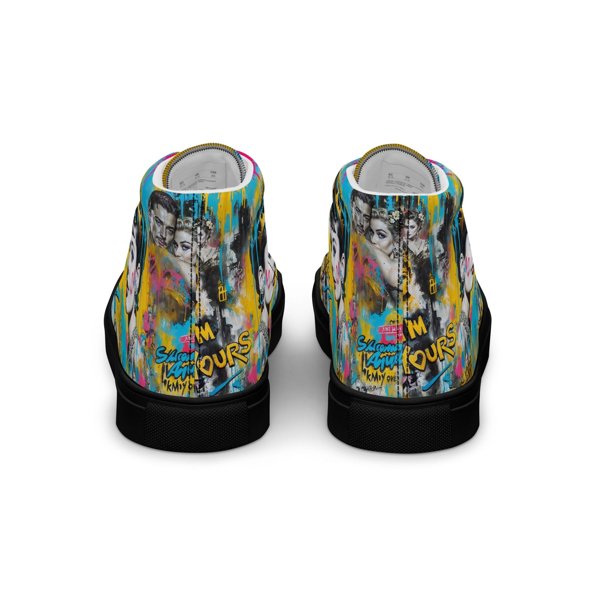 Unisex high top canvas shoes - Audrey Hepburn - LucyKay store