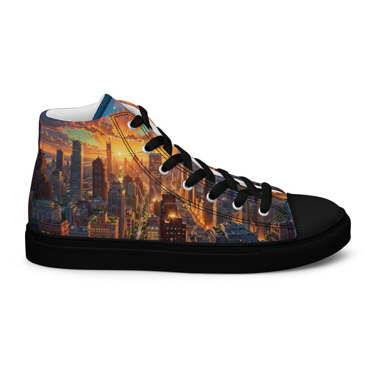 Unisex high top canvas shoes - City - LucyKay store