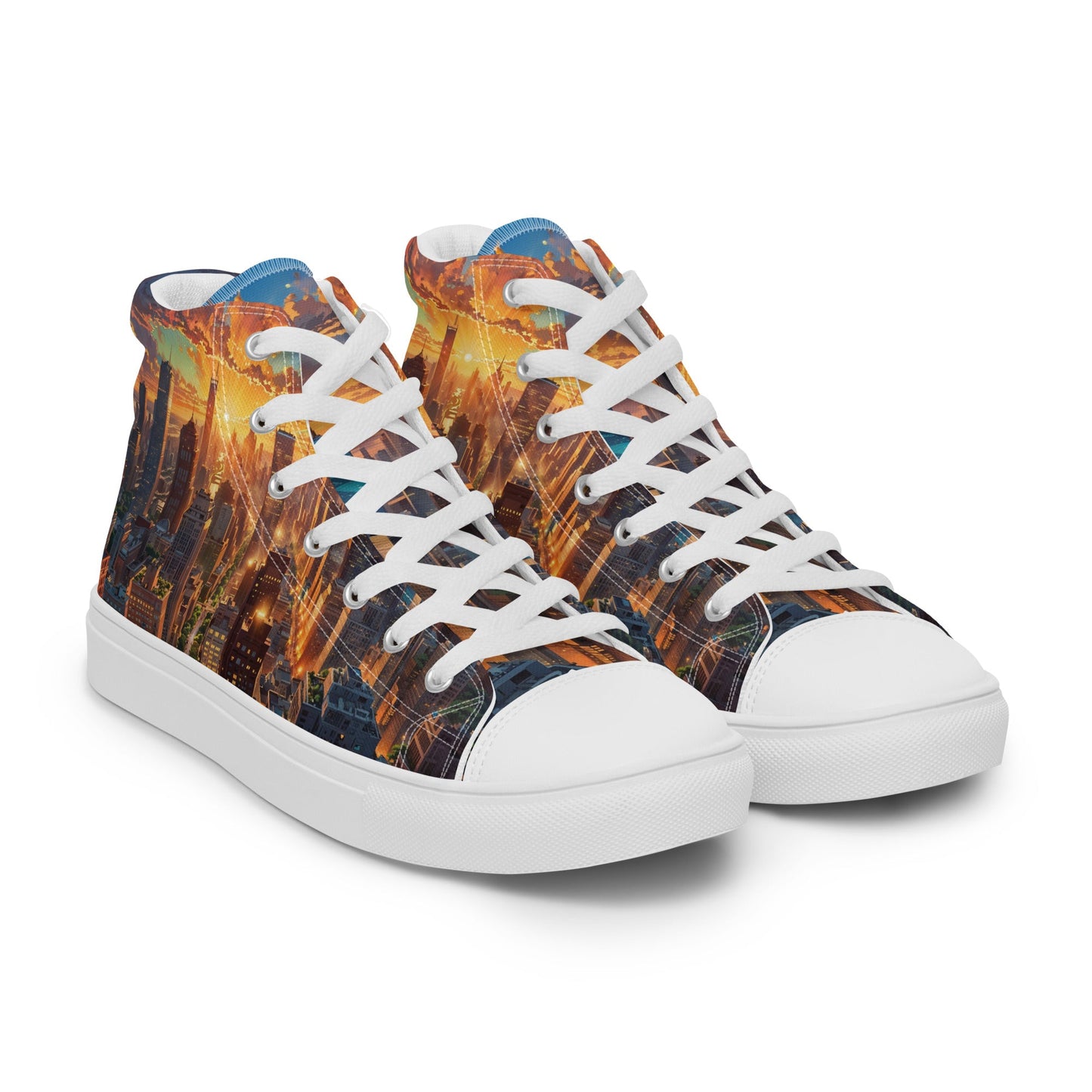 Unisex high top canvas shoes - City - LucyKay store