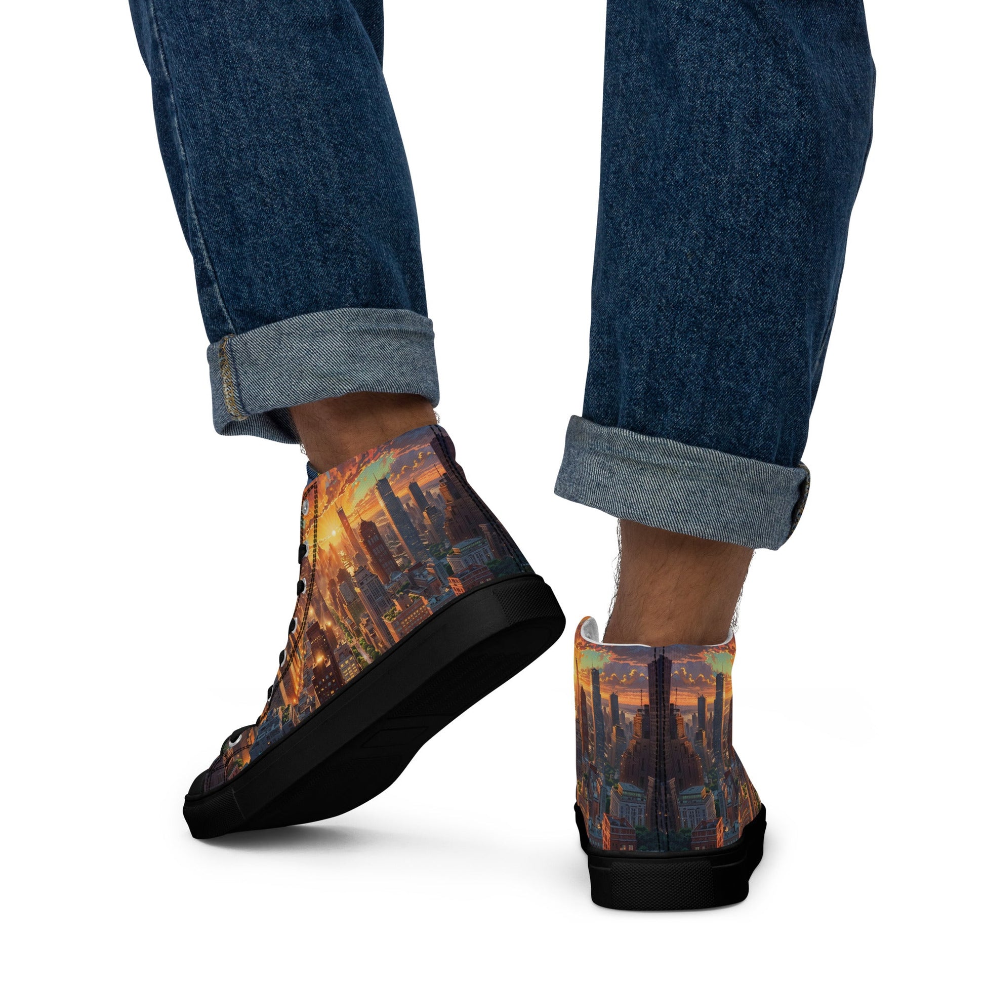 Unisex high top canvas shoes - City - LucyKay store