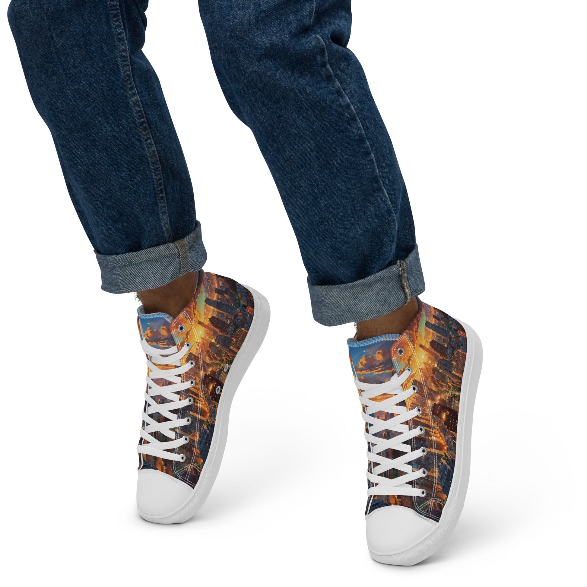 Unisex high top canvas shoes - City - LucyKay store