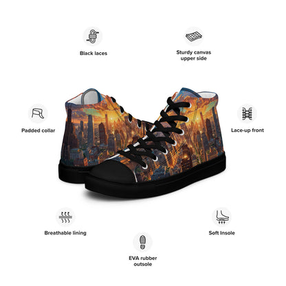 Unisex high top canvas shoes - City - LucyKay store