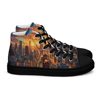 Unisex high top canvas shoes - City - LucyKay store