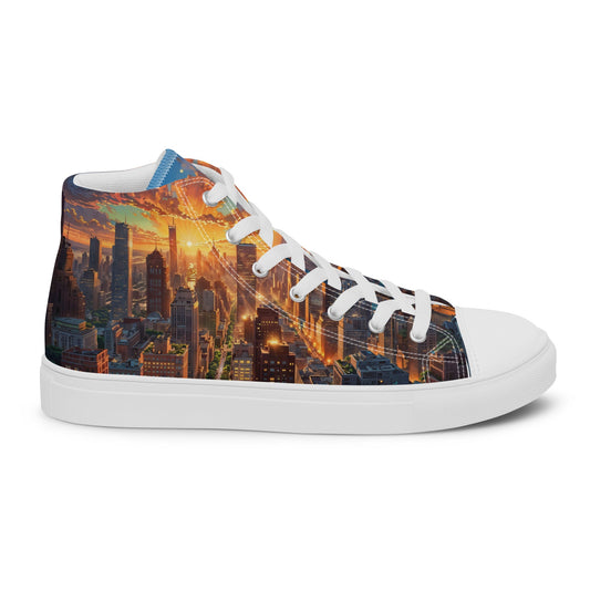Unisex high top canvas shoes - City - LucyKay store