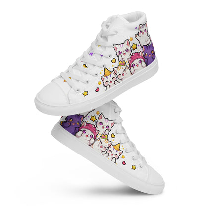 Unisex High top canvas shoes - Cute Cats - LucyKay store