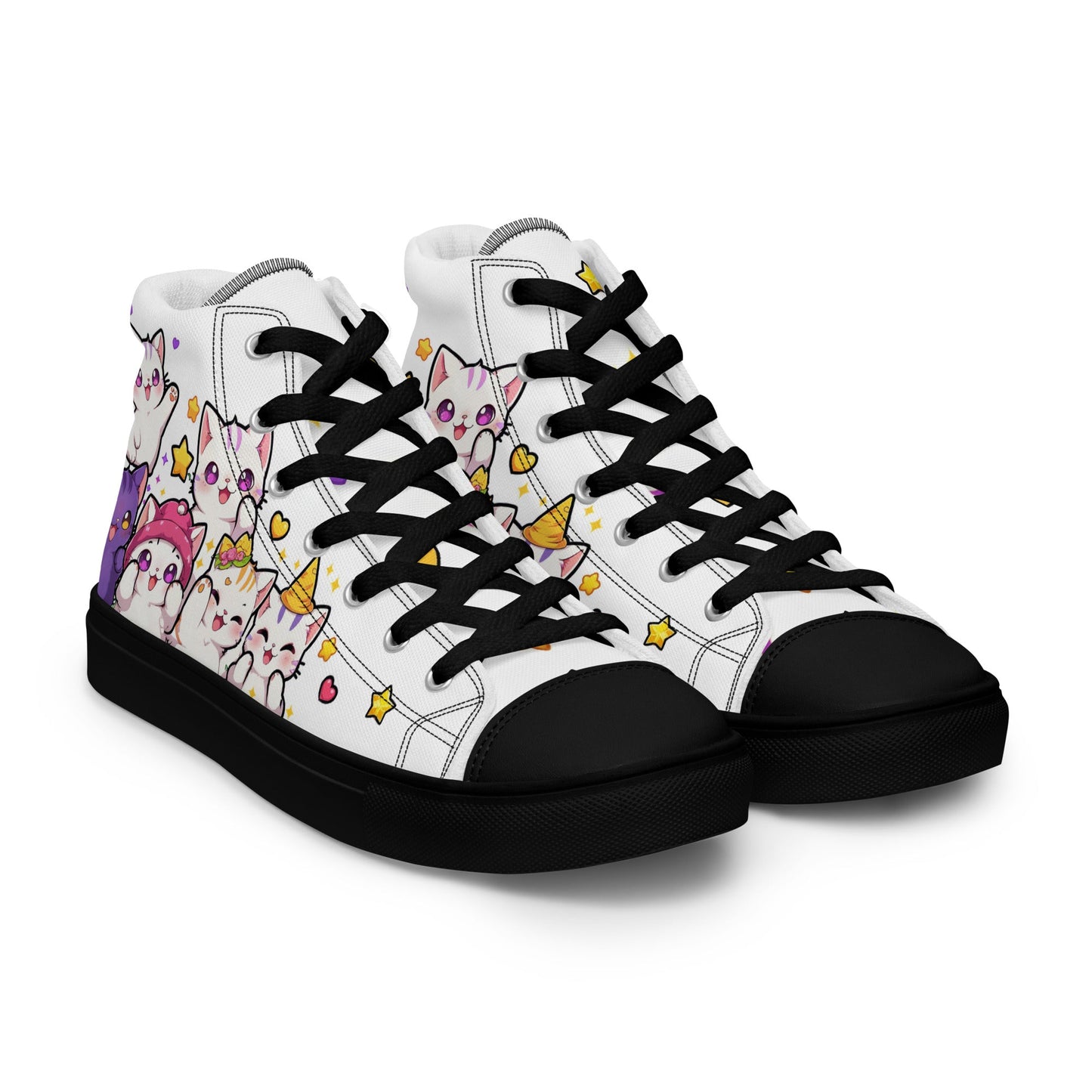 Unisex High top canvas shoes - Cute Cats - LucyKay store