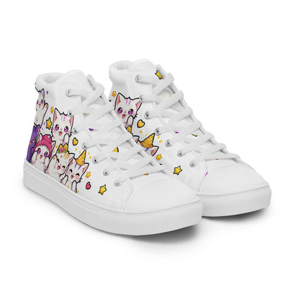 Unisex High top canvas shoes - Cute Cats - LucyKay store