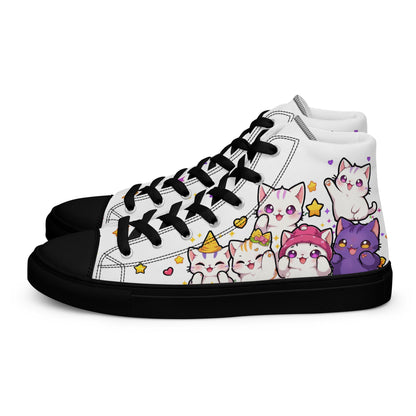 Unisex High top canvas shoes - Cute Cats - LucyKay store