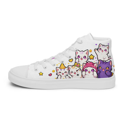 Unisex High top canvas shoes - Cute Cats - LucyKay store