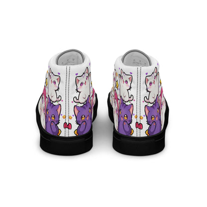 Unisex High top canvas shoes - Cute Cats - LucyKay store