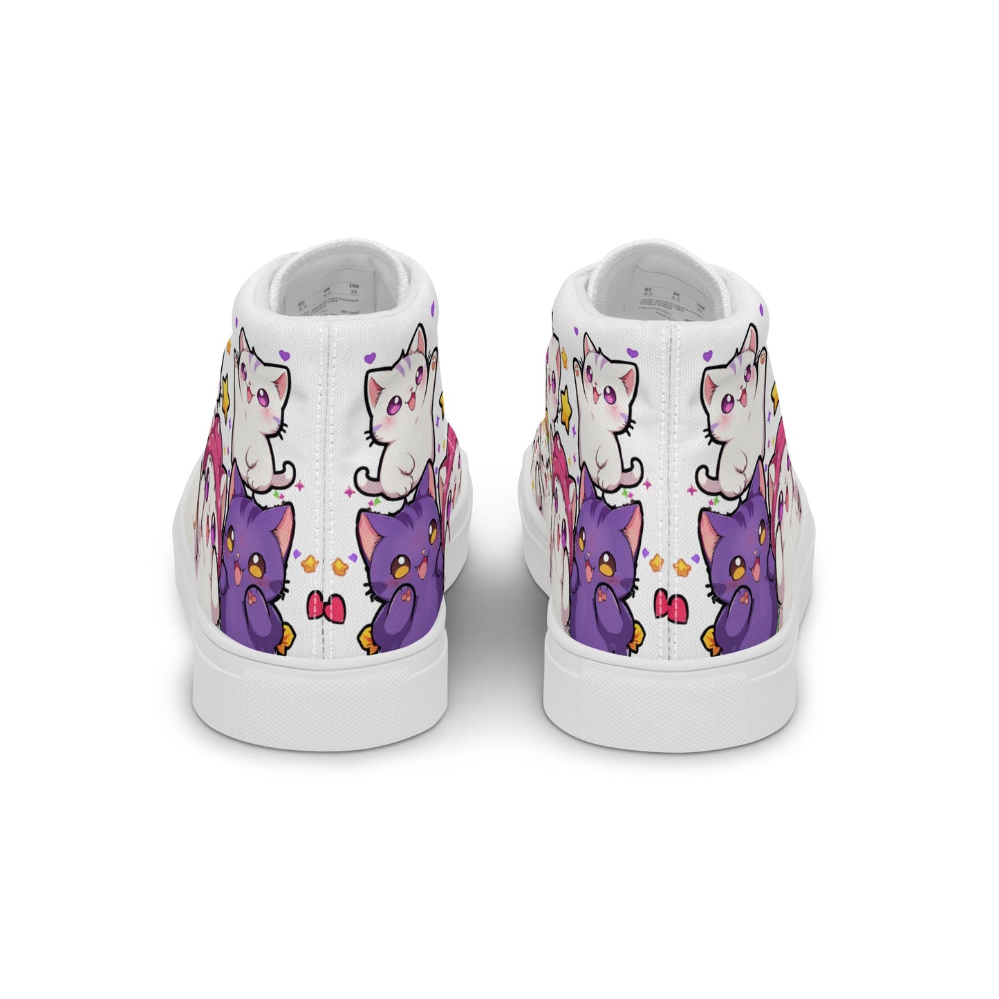 Unisex High top canvas shoes - Cute Cats - LucyKay store