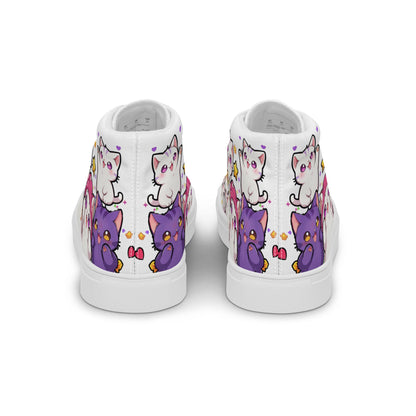Unisex High top canvas shoes - Cute Cats - LucyKay store