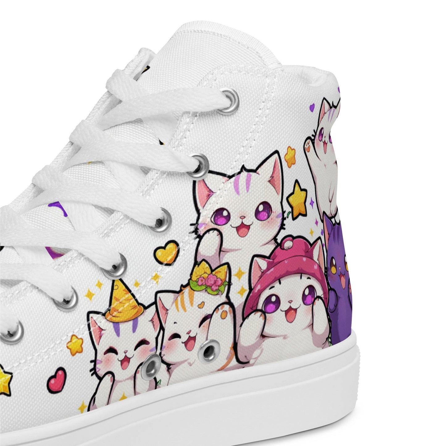 Unisex High top canvas shoes - Cute Cats - LucyKay store