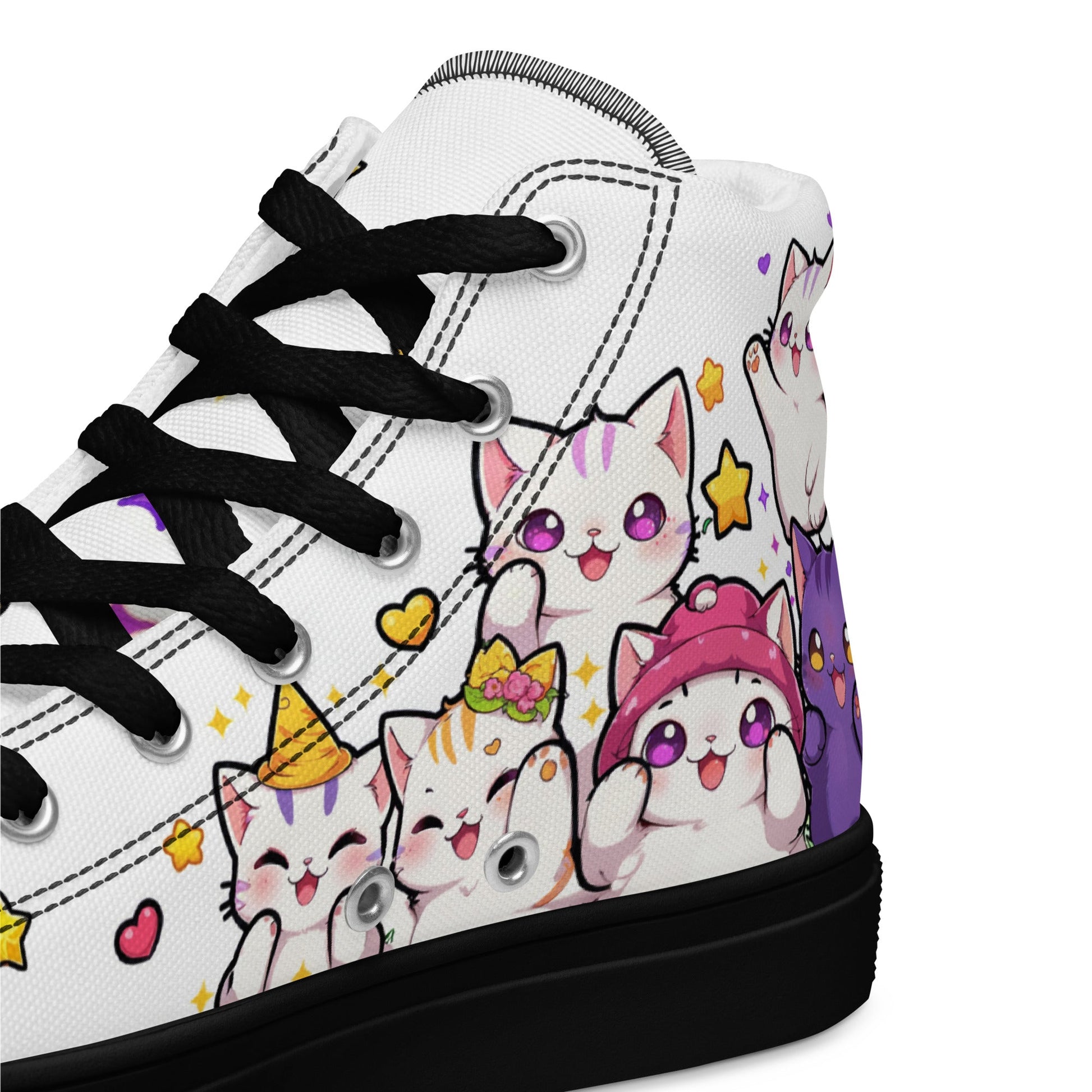 Unisex High top canvas shoes - Cute Cats - LucyKay store