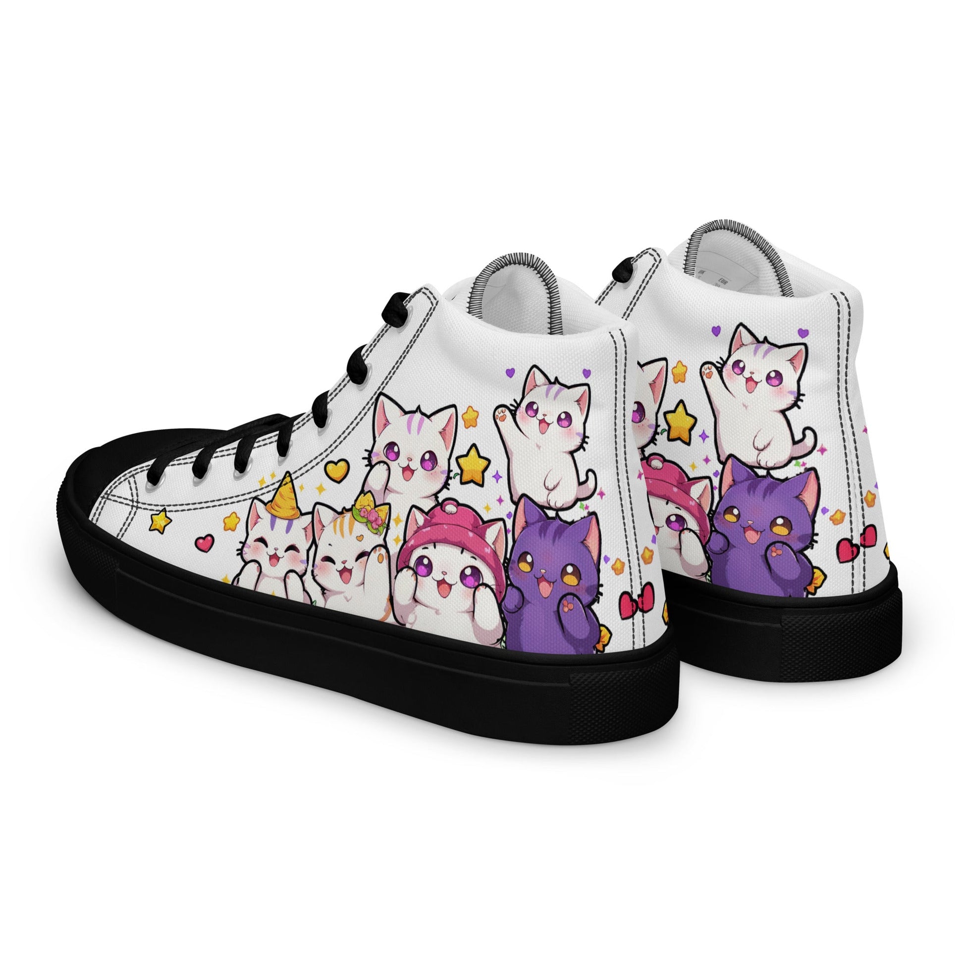Unisex High top canvas shoes - Cute Cats - LucyKay store