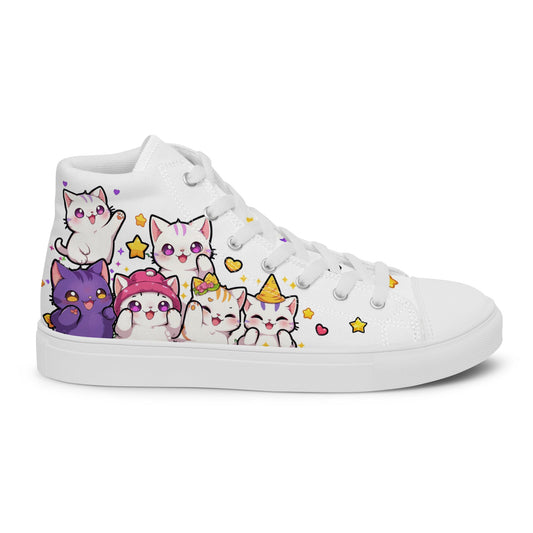 Unisex High top canvas shoes - Cute Cats - LucyKay store