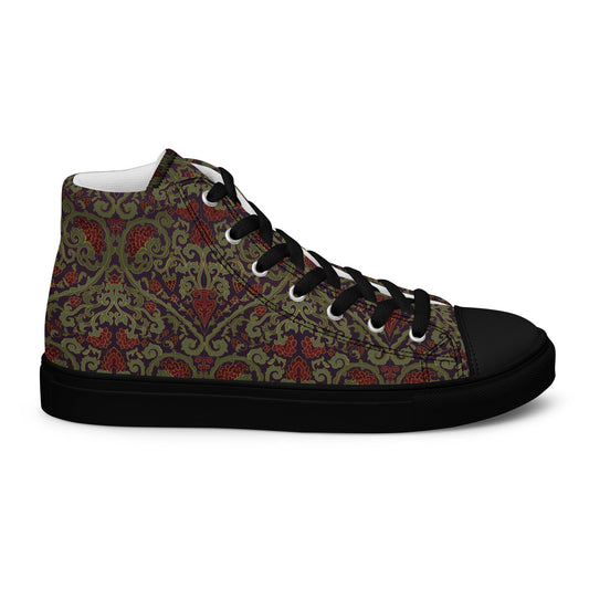 Unisex high top canvas shoes - Dark Ornament - LucyKay store