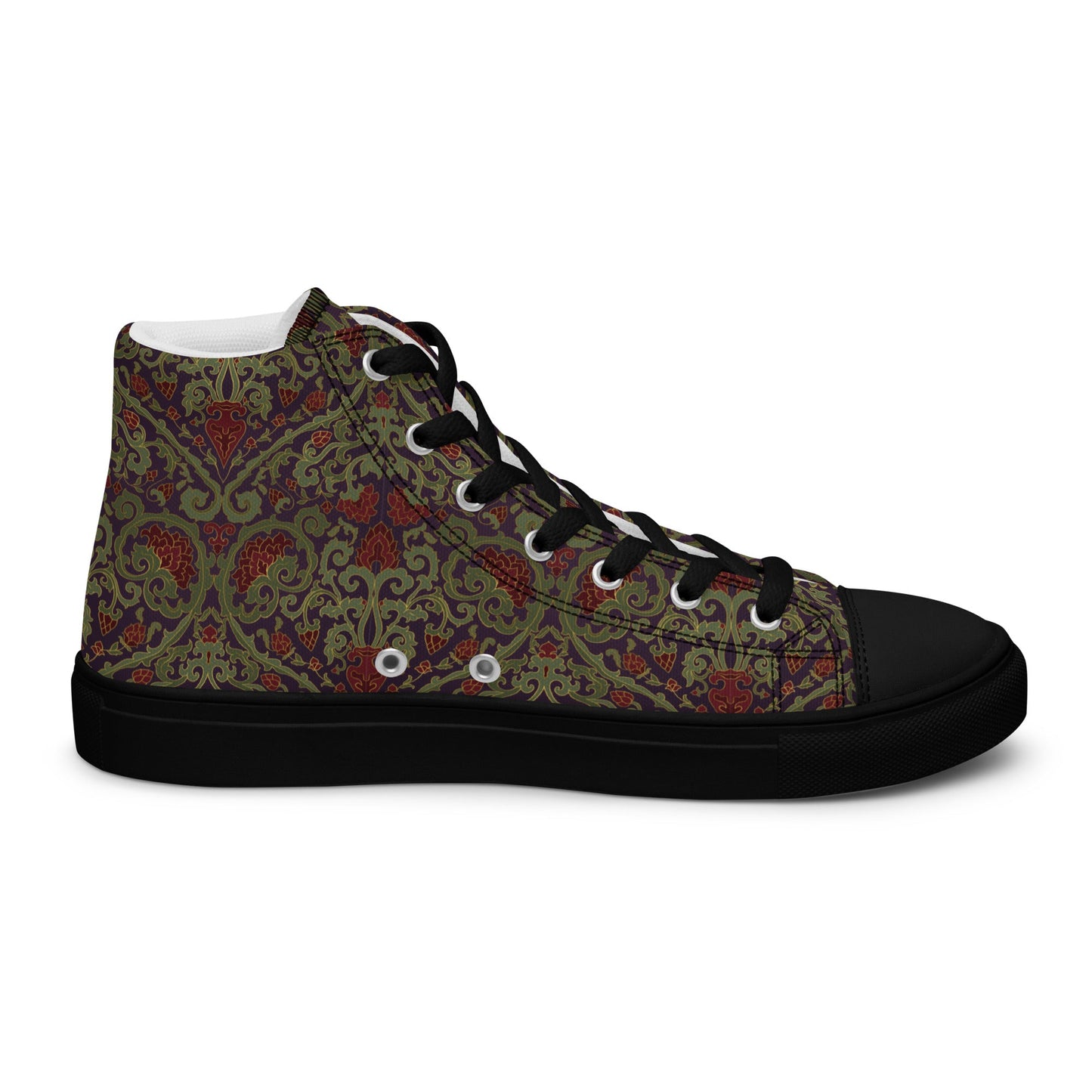Unisex high top canvas shoes - Dark Ornament - LucyKay store