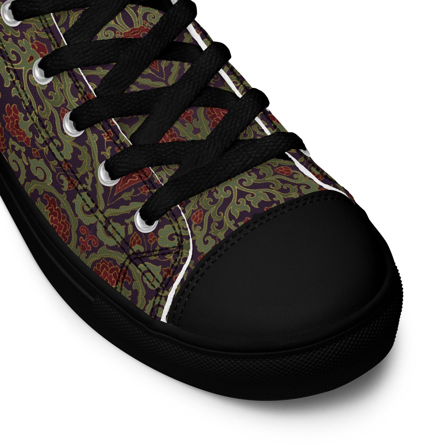 Unisex high top canvas shoes - Dark Ornament - LucyKay store