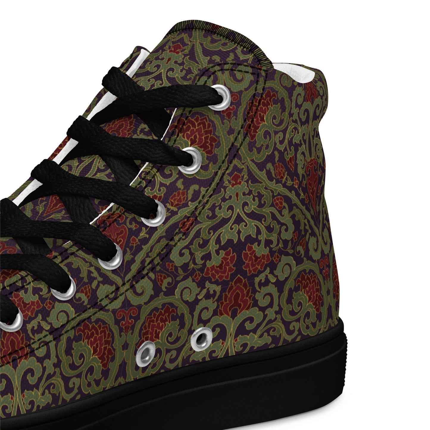 Unisex high top canvas shoes - Dark Ornament - LucyKay store