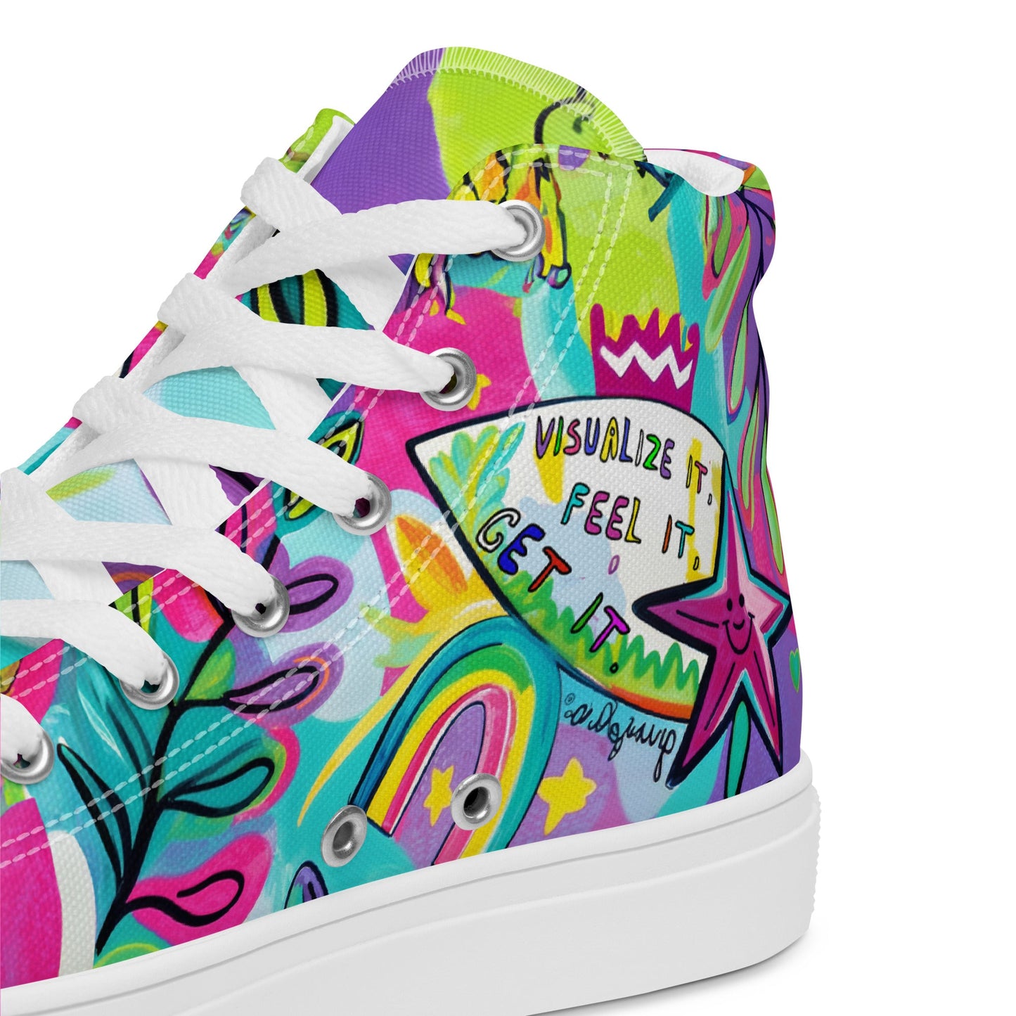Unisex high top canvas shoes - Feel it - LucyKay store