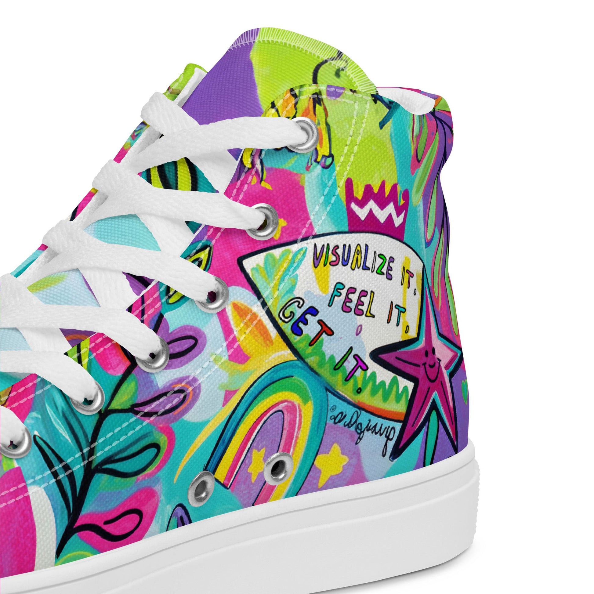 Unisex high top canvas shoes - Feel it - LucyKay store