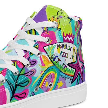 Unisex high top canvas shoes - Feel it - LucyKay store