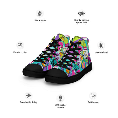 Unisex high top canvas shoes - Feel it - LucyKay store