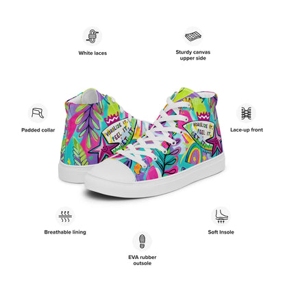 Unisex high top canvas shoes - Feel it - LucyKay store