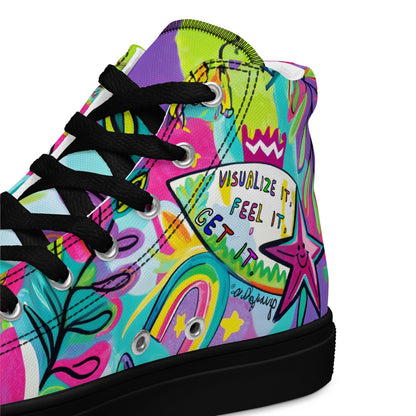 Unisex high top canvas shoes - Feel it - LucyKay store