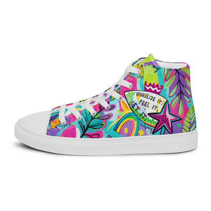 Unisex high top canvas shoes - Feel it - LucyKay store