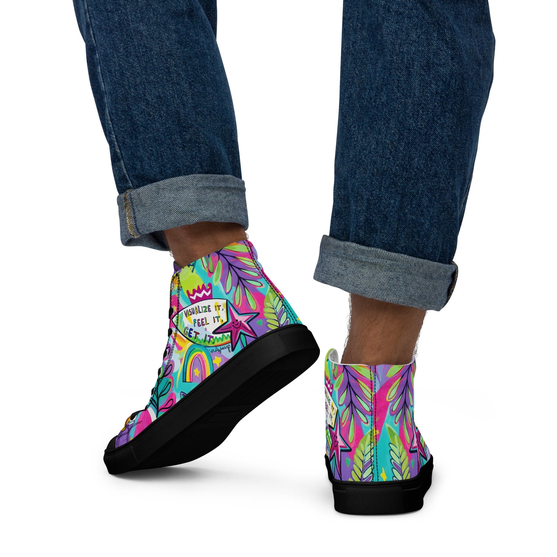 Unisex high top canvas shoes - Feel it - LucyKay store