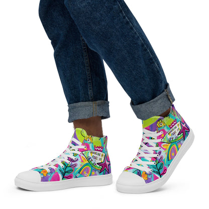 Unisex high top canvas shoes - Feel it - LucyKay store