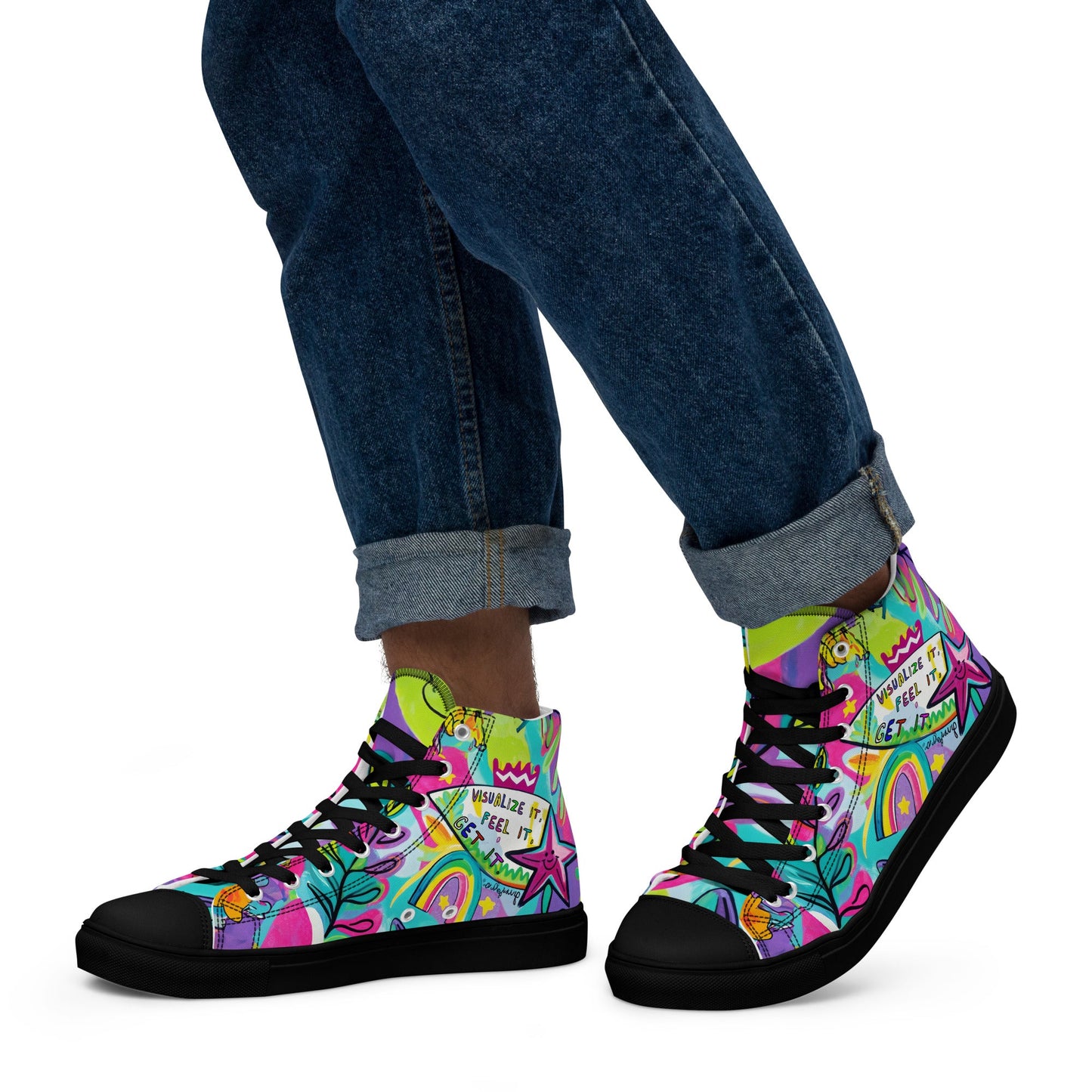 Unisex high top canvas shoes - Feel it - LucyKay store