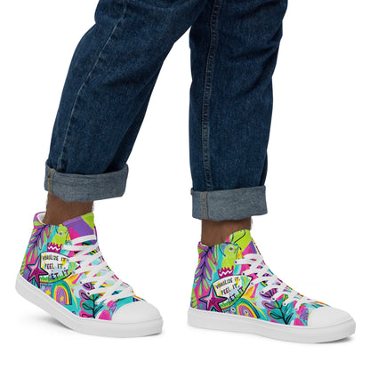 Unisex high top canvas shoes - Feel it - LucyKay store