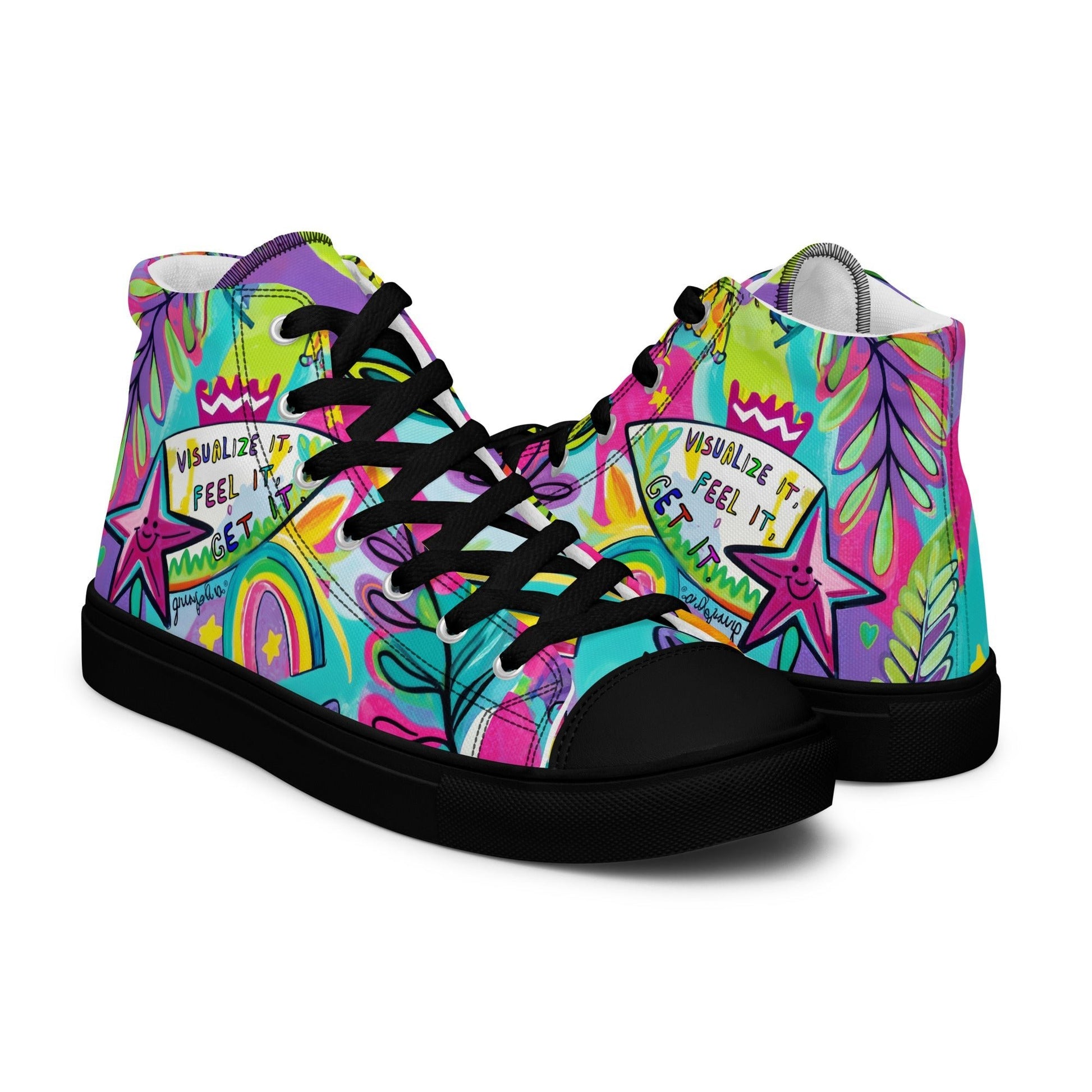 Unisex high top canvas shoes - Feel it - LucyKay store