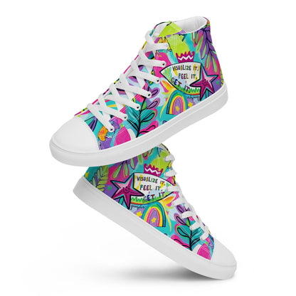 Unisex high top canvas shoes - Feel it - LucyKay store