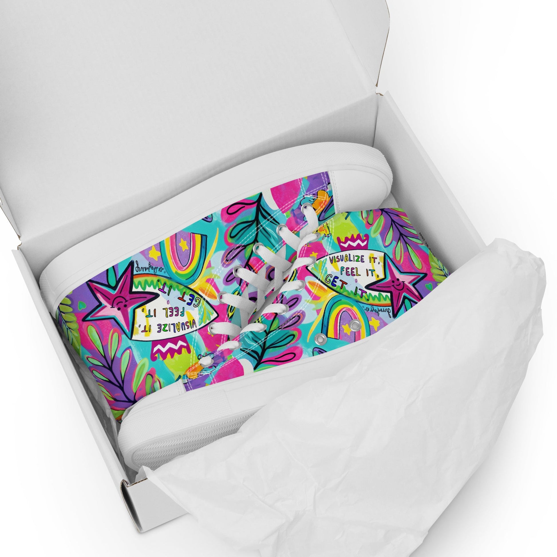 Unisex high top canvas shoes - Feel it - LucyKay store
