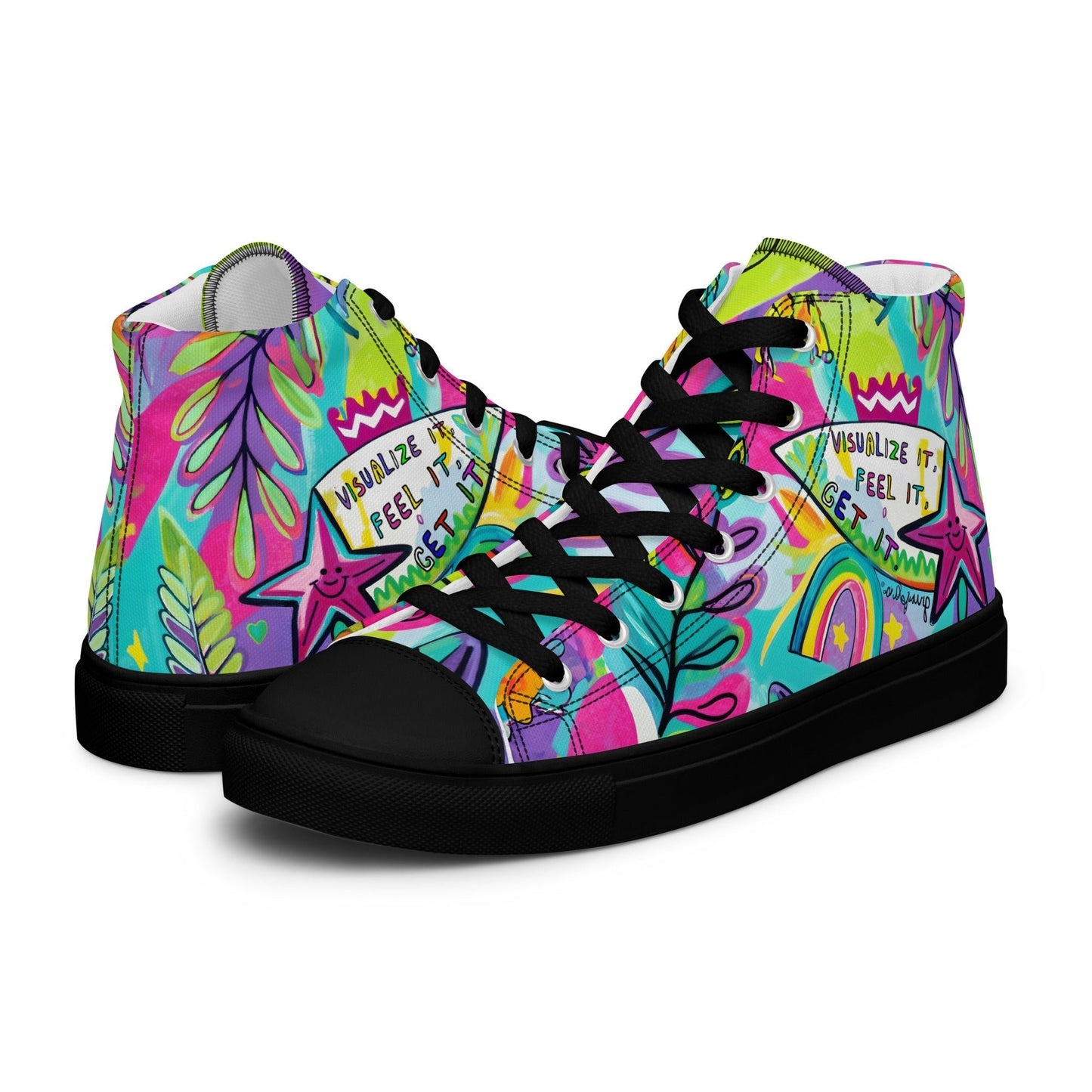 Unisex high top canvas shoes - Feel it - LucyKay store