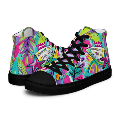 Unisex high top canvas shoes - Feel it - LucyKay store