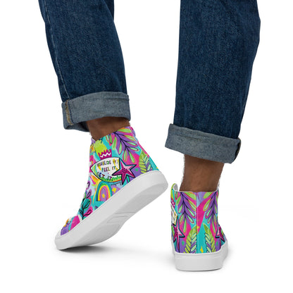 Unisex high top canvas shoes - Feel it - LucyKay store